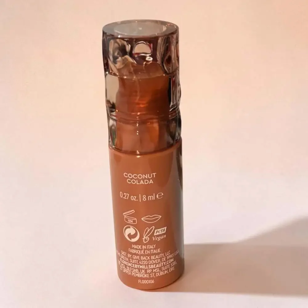 NEW! Florence by Mills Stay Plush Serum Infused Lip Oil Tint in Coconut Colada